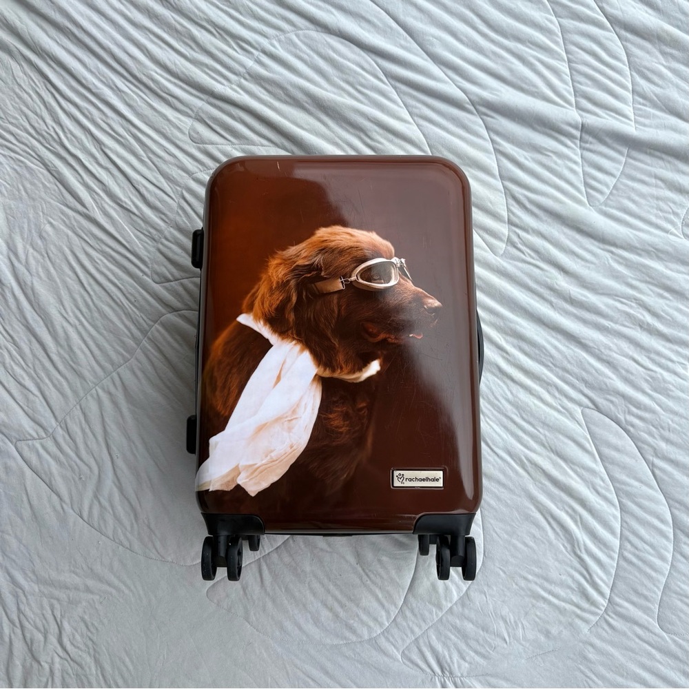 Carryon Rachaelhale Brown Newfoundland Dog Suitcase Animal Travel Bag